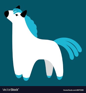 Dymkovo toy horse vector image