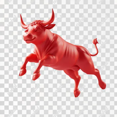 Dynamic 3D Rubber Bull: A Symbol of Market Optimism