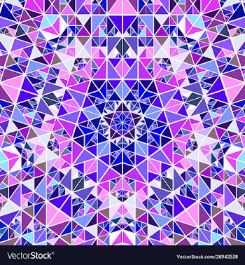Dynamic abstract colorful circular tiled triangle vector image