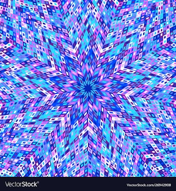 Dynamic abstract colorful hypnotic round tiled vector image