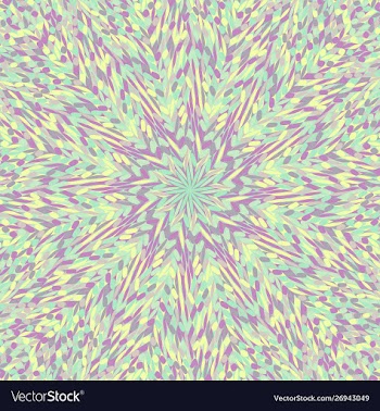 Dynamic abstract colorful radial flower mosaic vector image