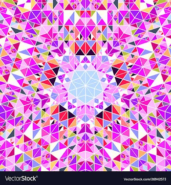 Dynamic abstract colorful triangle mosaic pattern vector image