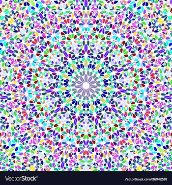 Dynamic abstract geometrical petal ornament vector image