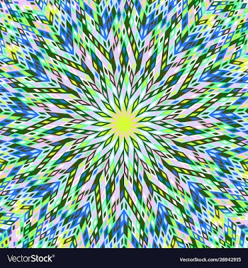 Dynamic abstract geometrical radial tiled pattern vector image