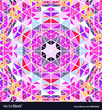 Dynamic abstract polygonal radial mosaic vector image