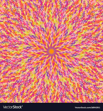 Dynamic abstract radial mosaic pattern background vector image