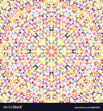 Dynamic abstract round floral ornament mandala vector image