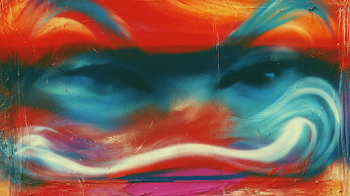Dynamic Abstract Spray Paint Mural