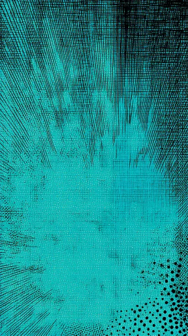 Dynamic American Comic Texture in Blue-Green Shades