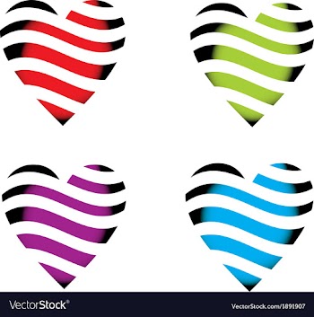  					Dynamic Color Heart vector image														