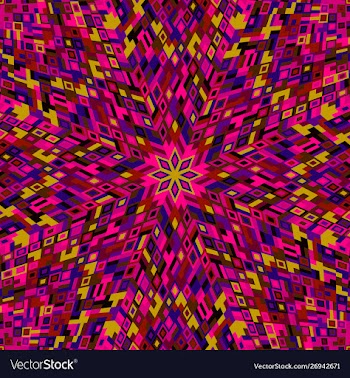 Dynamic colorful abstract circular tile pattern vector image