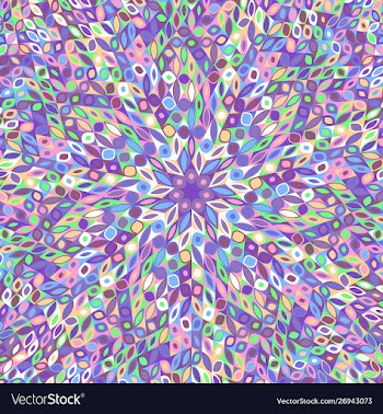 Dynamic colorful geometrical radial pattern vector image