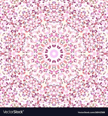Dynamic colorful petal mosaic pattern mandala vector image
