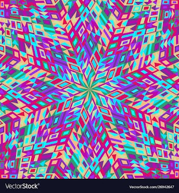 Dynamic colorful round mosaic pattern background vector image