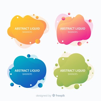 Dynamic fluid shapes banner