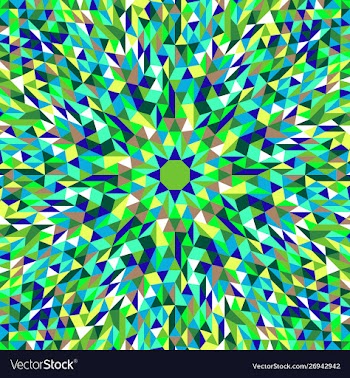 Dynamic geometrical colorful hypnotic round tile vector image