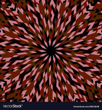 Dynamic geometrical hypnotic radial mosaic vector image