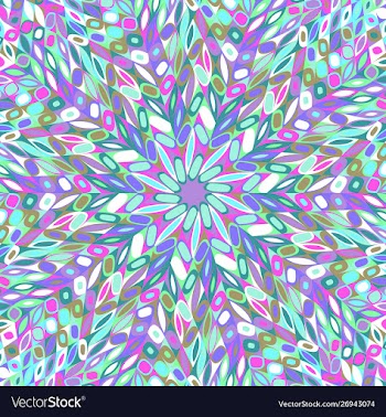 Dynamic geometrical hypnotic radial mosaic vector image