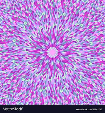 Dynamic geometrical hypnotic round tile mosaic vector image