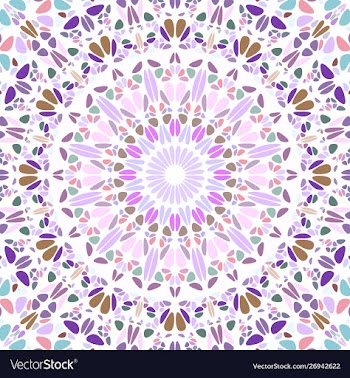 Dynamic geometrical oriental radial floral vector image