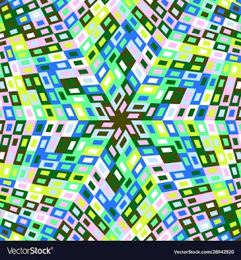 Dynamic geometrical round tile pattern mosaic vector image