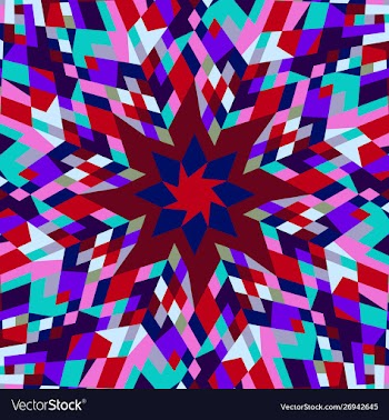 Dynamic geometrical tiled pattern mosaic vector image