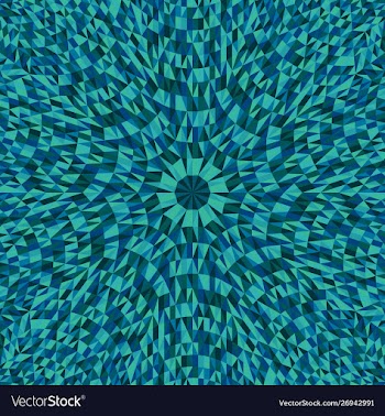 Dynamic hypnotic abstract circular burst mosaic vector image