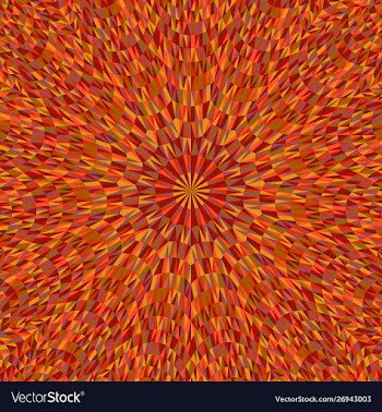 Dynamic hypnotic abstract round triangle mosaic vector image