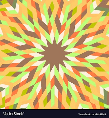 Dynamic hypnotic circular burst pattern mosaic vector image