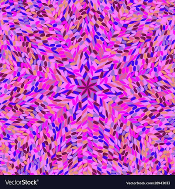 Dynamic hypnotic circular tile mosaic flower vector image