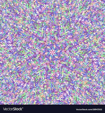 Dynamic hypnotic colorful radial tiled pattern vector image