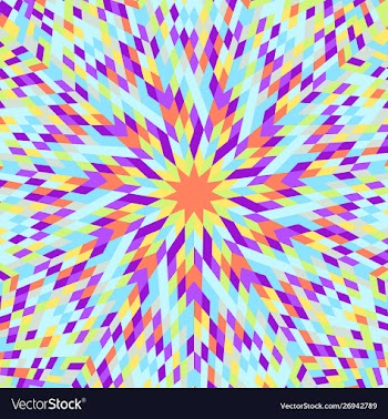 Dynamic hypnotic colorful round mosaic pattern vector image