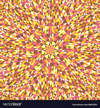 Dynamic hypnotic colorful round tiled mosaic vector image