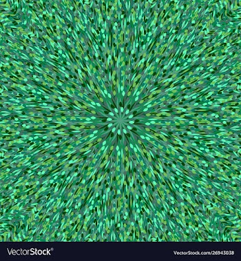 Dynamic hypnotic round tile flower mosaic vector image