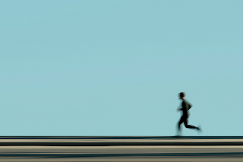 Dynamic Minimalist Runner in Motion