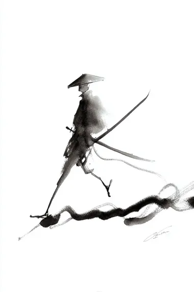 Dynamic Minimalist Samurai in Motion Dynamic Minimalist Samurai in Motion