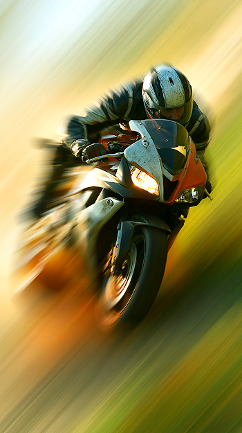Dynamic Motorcycle Racing Action