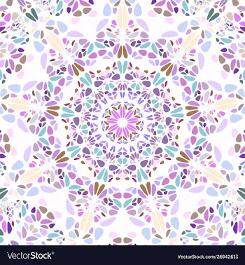 Dynamic oriental geometrical circular mosaic vector image