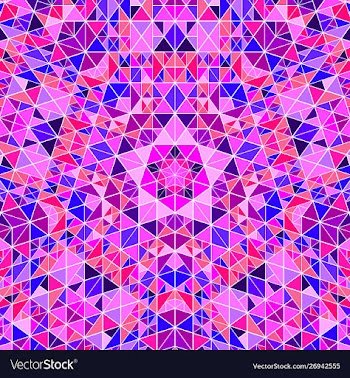Dynamic polygonal geometrical circular tiled vector image