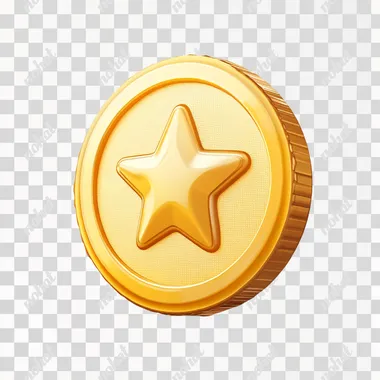 Dynamic Star Icon: A Simple Golden Coin Game Avatar Design Dynamic Star Icon: A Simple Golden Coin Game Avatar Design