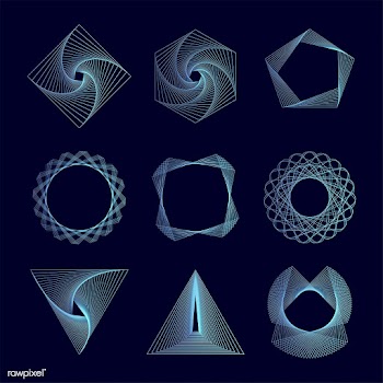 Dynamic wave badge set | Free stock vector - 487010