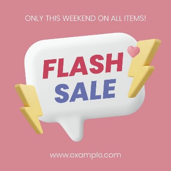 E-commerce Instagram ad template, flash | Free Vector Template - rawpixel