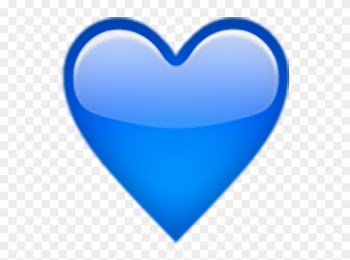 E Coração Azul = "tristeza" - Emoji Blue Heart