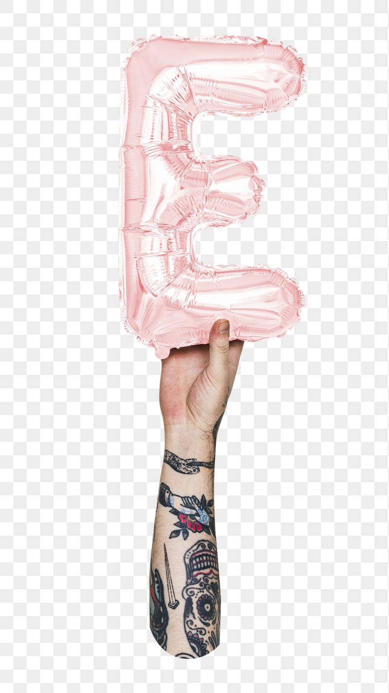E letter balloon png sticker, | Free PNG - rawpixel