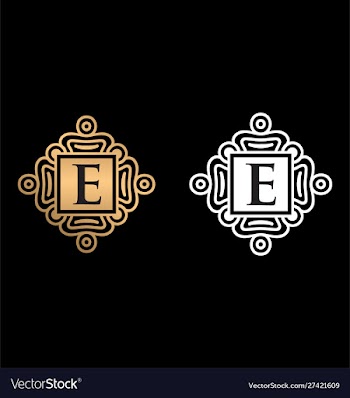 E letter initial logo design template vector image