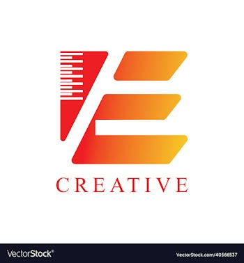 e letter logo design letter logo design template