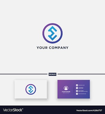 e letter logo design monogram simple