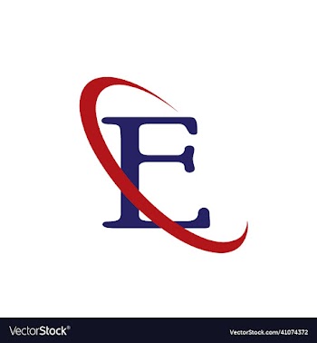 e letter logo template