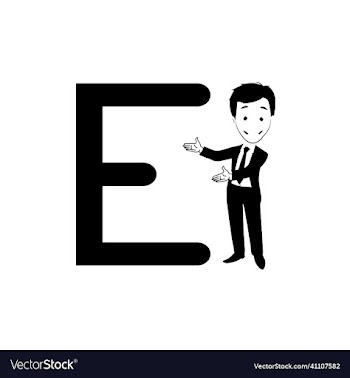 e letter logo template