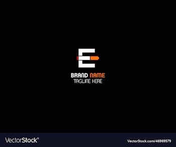 e modern letter logo